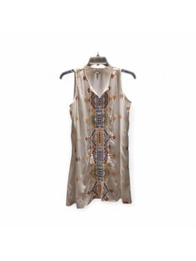 Chic Connection Embroidered Sleeveless Tunic Top – Cream Multi – Size M (04JC)
